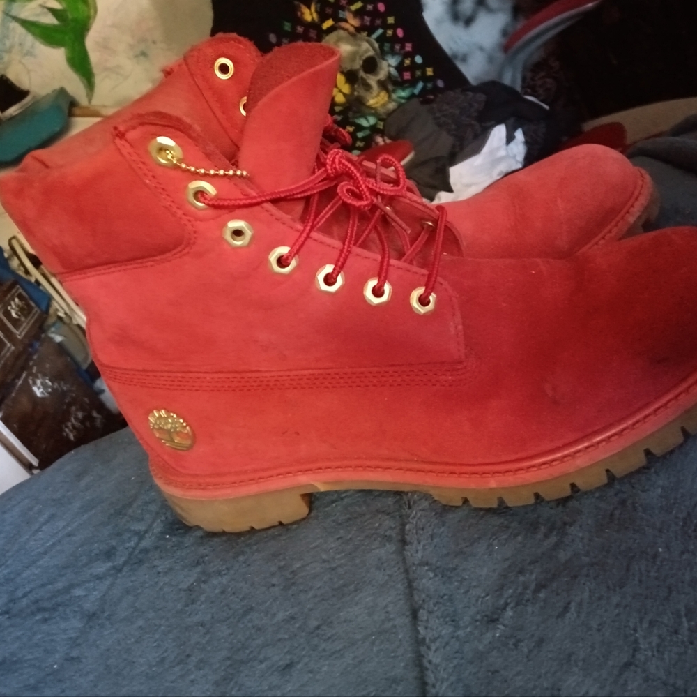 Ruby Red Timberland Premium Boots - image 1